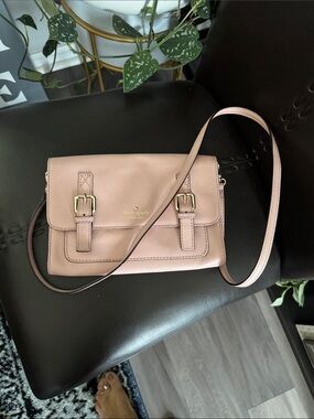 kate spade Dusty Rose Leather Crossbody with Gold Buckles